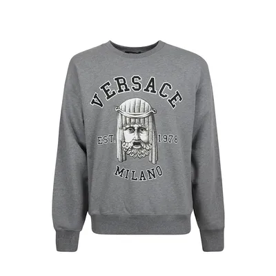 Versace グレーのスウェット Cotton Crewneck Sweatshirt